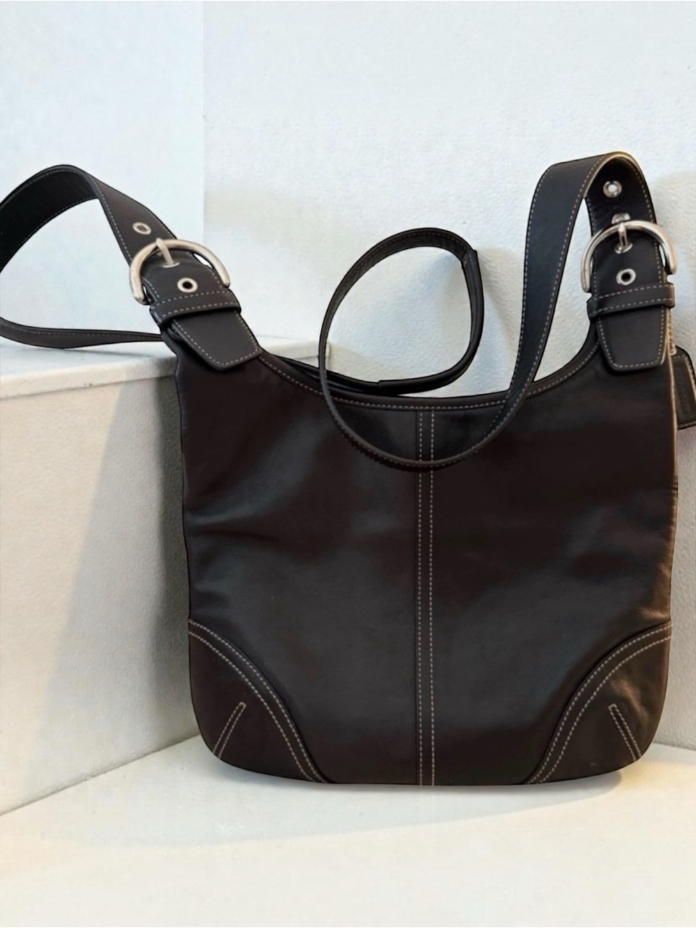 Coach Soho Slim Hippie Crossbody 9549 Black Leather Vintage Y2K Timeless Style